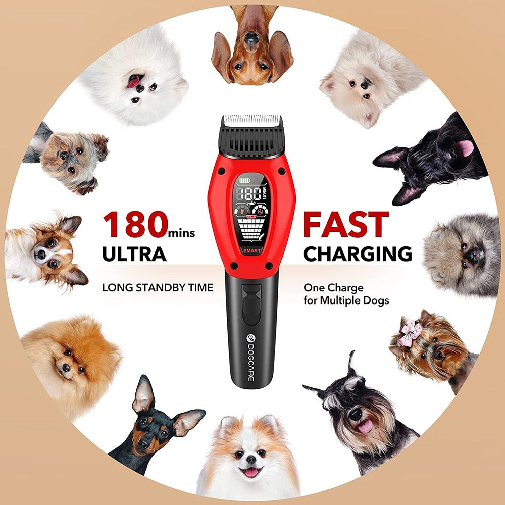 Dog Clipper Hair Trimmer Grooming Cutting Machine LED Display