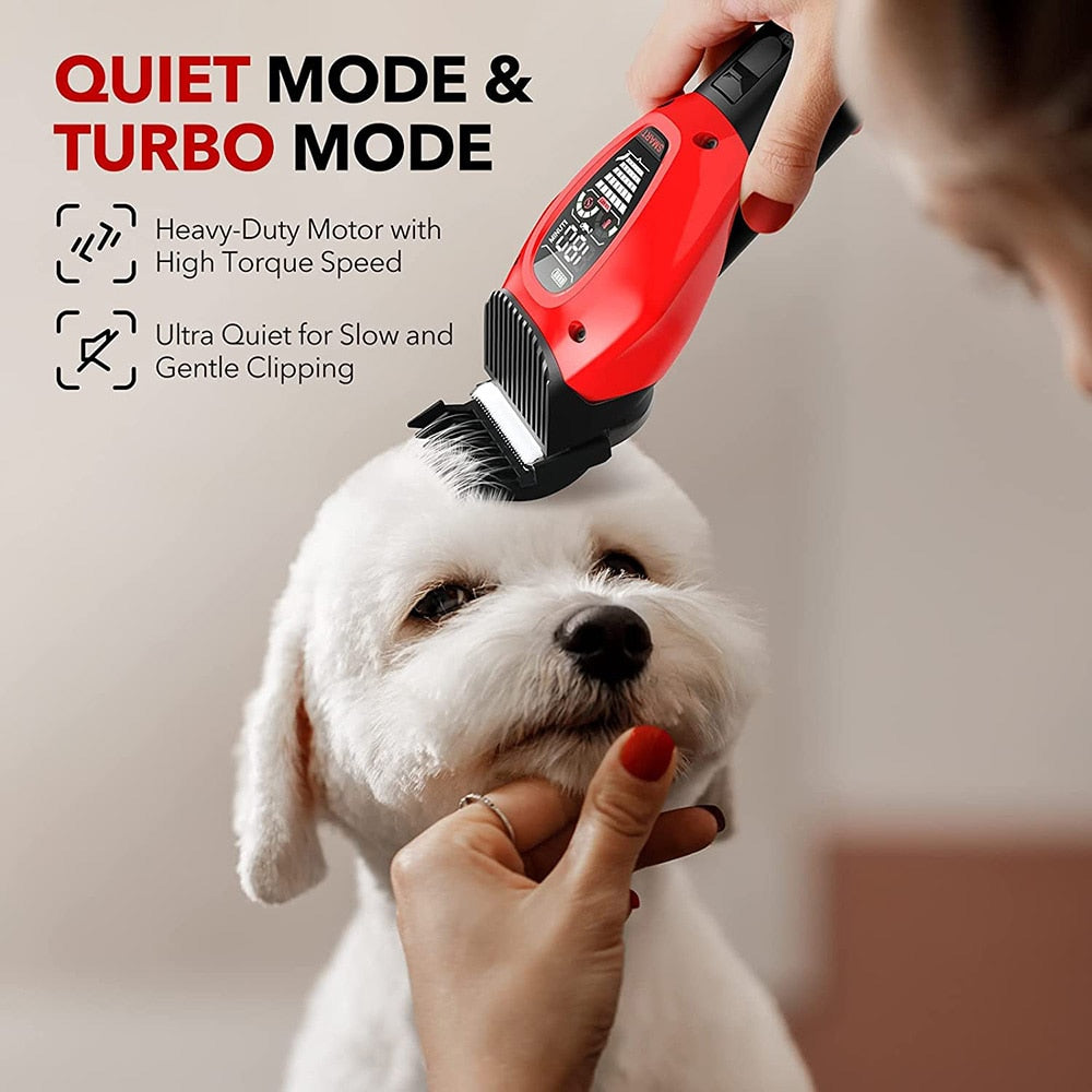 Dog Clipper Hair Trimmer Grooming Cutting Machine LED Display