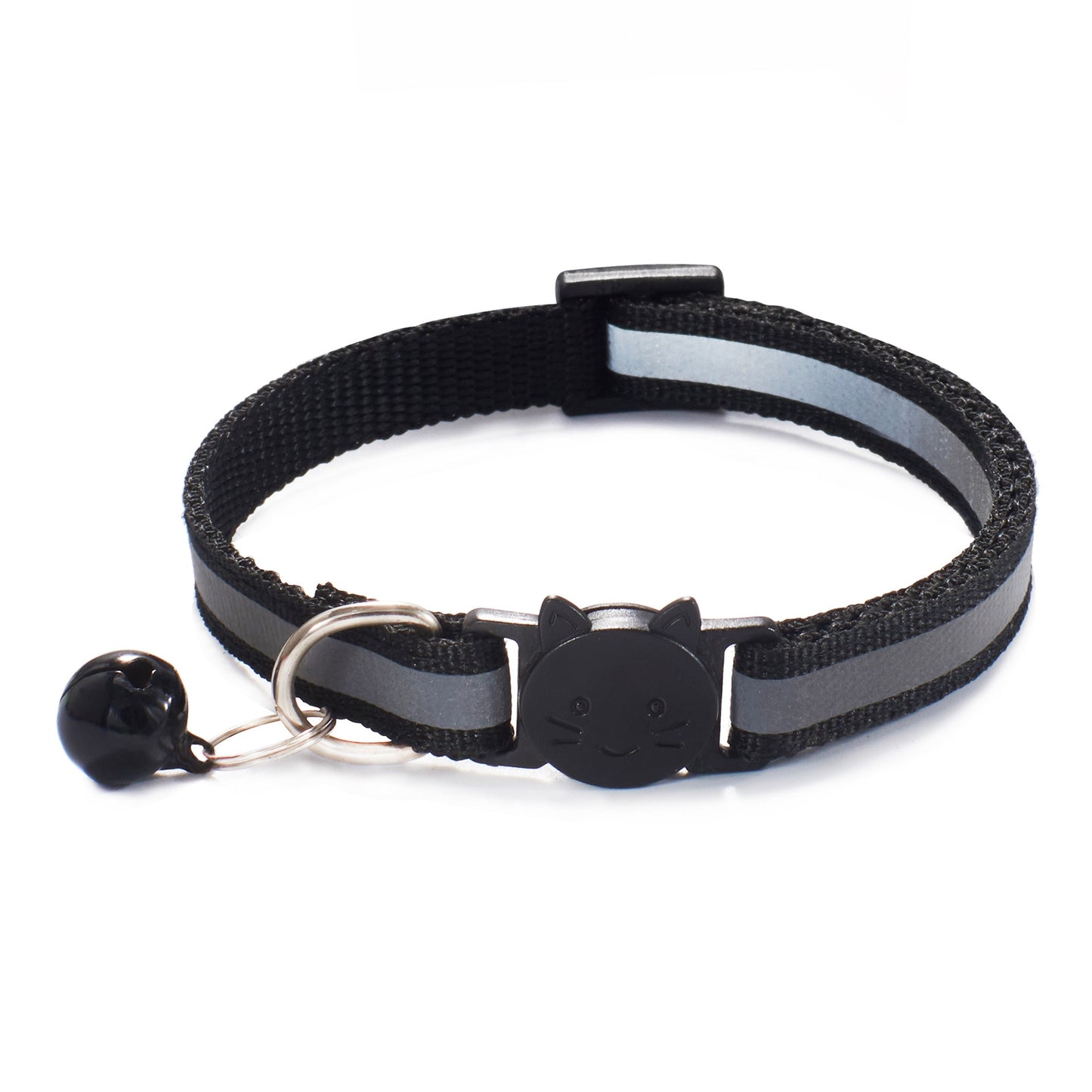 ROJECO Colorful Cat Collar With Bell Adjustable Safety Reflective Pet Collars For Cats Supplies Kitten Buckle Necklace Pet Leash