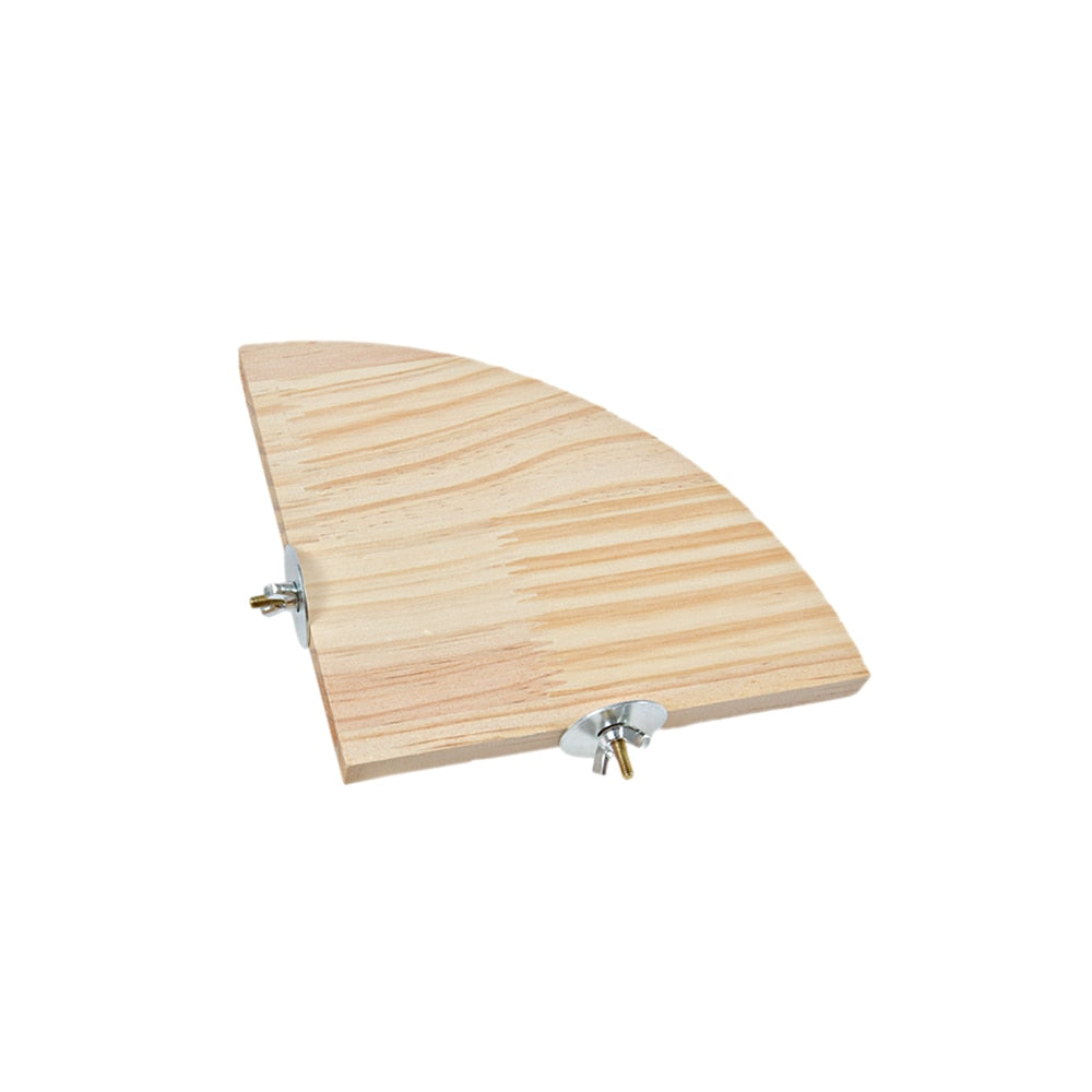 1Pc Pet Bird Parrot Wood Platform Stand Rack Toy Hamster Branch Perches for Bird Cage Toys 3 Sizes Pet Station Board