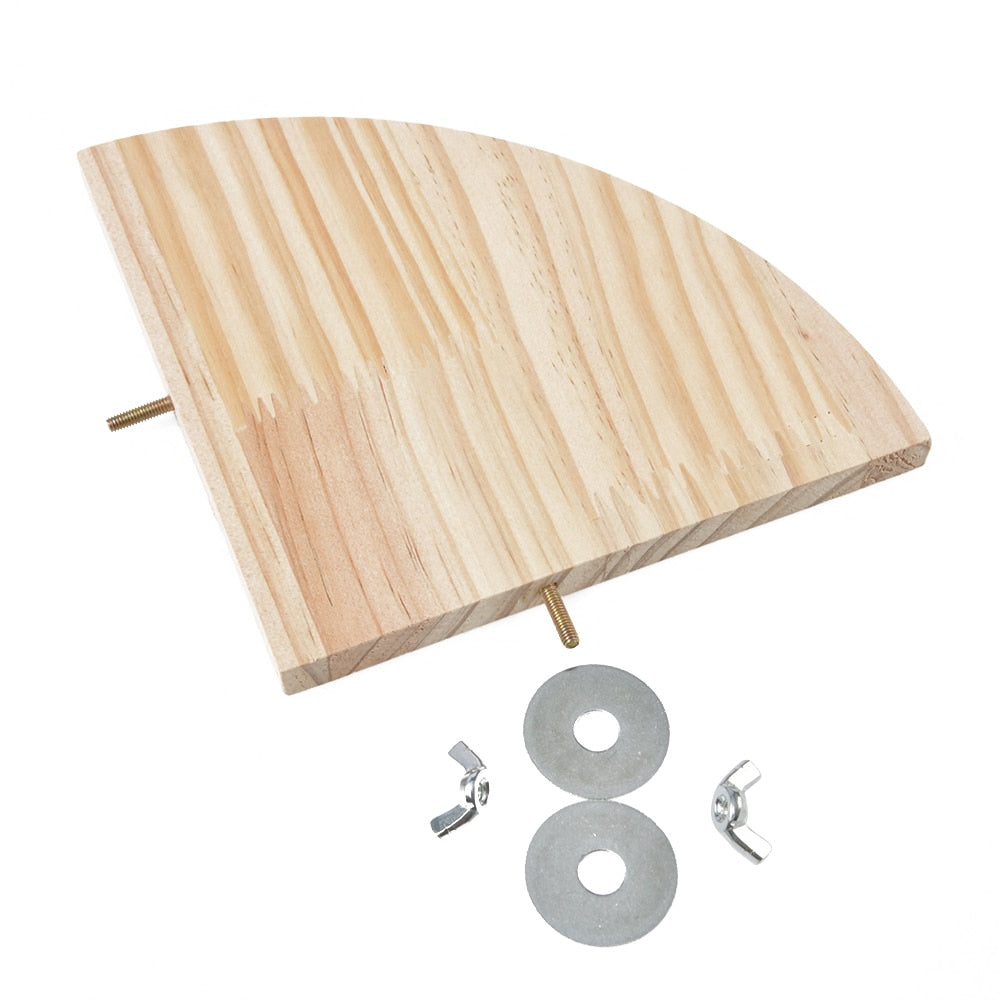 1Pc Pet Bird Parrot Wood Platform Stand Rack Toy Hamster Branch Perches for Bird Cage Toys 3 Sizes Pet Station Board