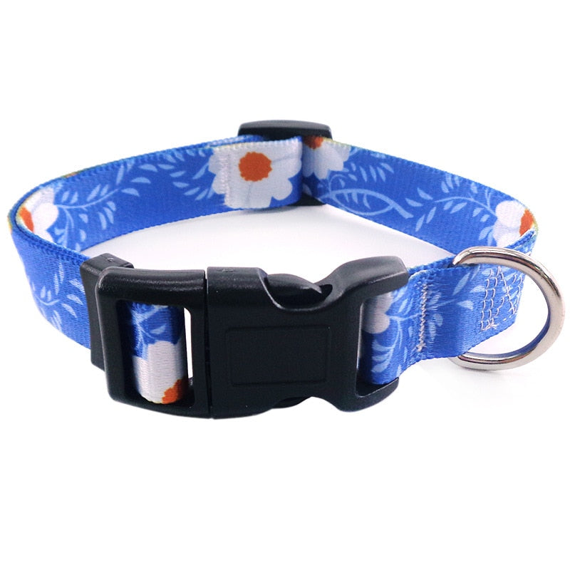 10Styles Bohemian Pet Collars Fashion Printed Adjustable Puppy Collar High-Quality National Style Neckband For Medium Large Dog