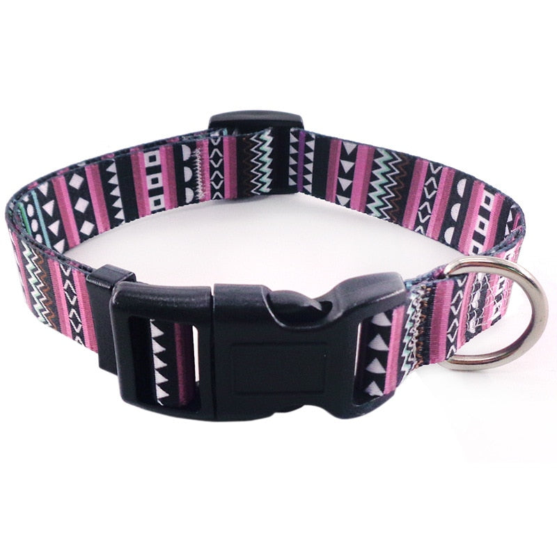 10Styles Bohemian Pet Collars Fashion Printed Adjustable Puppy Collar High-Quality National Style Neckband For Medium Large Dog