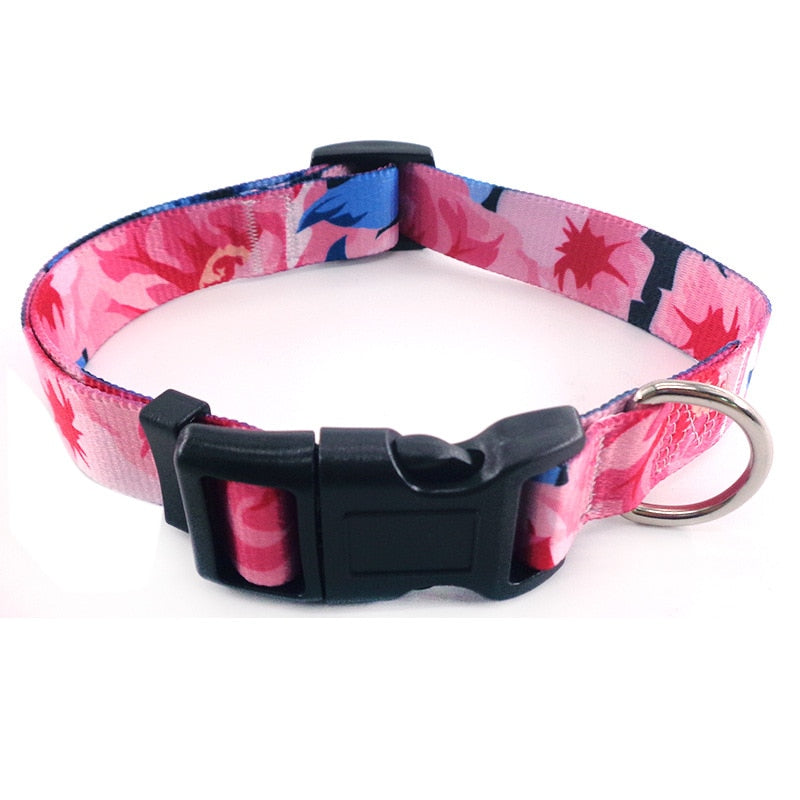 10Styles Bohemian Pet Collars Fashion Printed Adjustable Puppy Collar High-Quality National Style Neckband For Medium Large Dog
