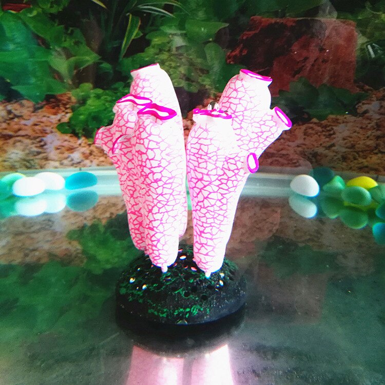 Silicone Glowing Artificial Fish Tank Aquarium Plants Ornament Underwater Ascidian Lettuce Anemone Coral Plant Decor Accessories