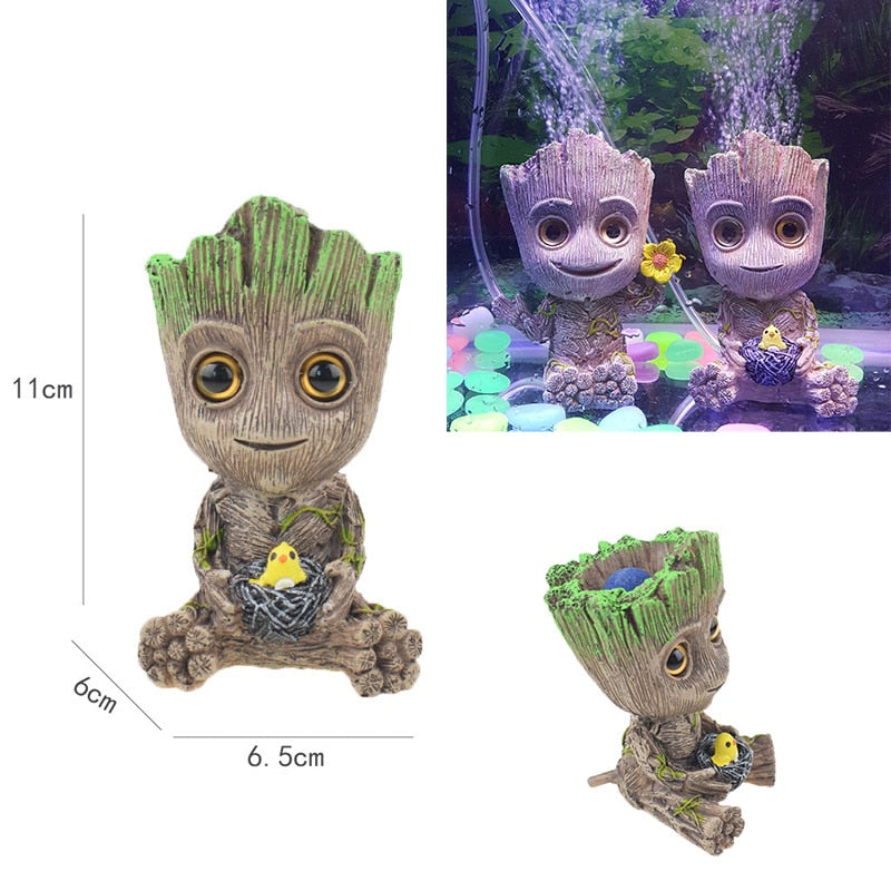 Aquarium Decoration Fish Tank Ornaments Cartoon Character Pineapple House Resin Aquarium Ornaments Floating Decoration