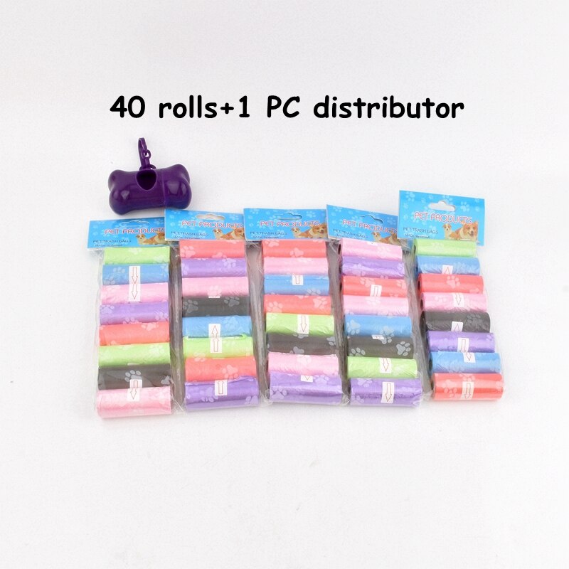 15bag/Roll Dog Cat Poop Bag Collector Pet Pick Up Degradable Garbage Bag Convenient Clean Waste Trash Bag Outdoor Pet Supplies