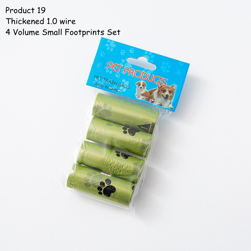 15bag/Roll Dog Cat Poop Bag Collector Pet Pick Up Degradable Garbage Bag Convenient Clean Waste Trash Bag Outdoor Pet Supplies