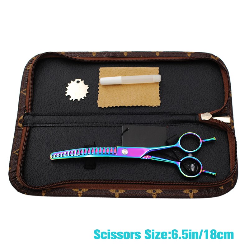 1pcs Pet Downward Curved Thinning Scissors Professional Dog Thinning Shears Dense Shark Hair Cut Cat Grooming Scissors Tools