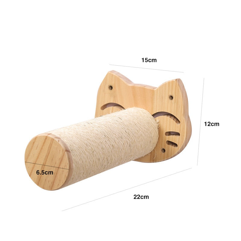 1pcWall-mounted Cat Hammock Bed Pet Furniture Kitten Wall Shelf Set Cat Perch Wooden Scratching Climbing Post Cat Tree House Toy
