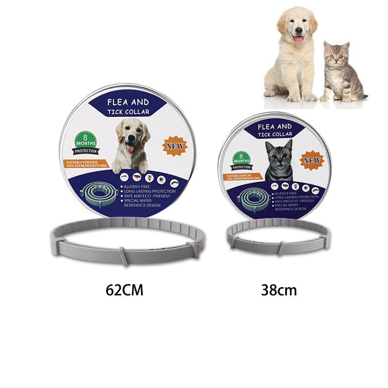 38/62CM Dog Collar Flea Tick Prevention Pet Cat Dog Collar 8 Month Flea and Tick Collar for Small Dog Adjustable Cat Dog Collar