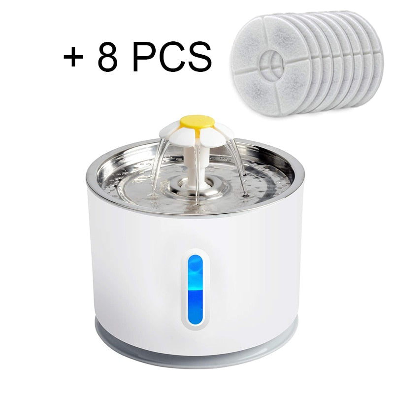 Cat Water Fountain Dog Drink Bowl Active Carbon Filter Automatic Pet Drinking Electric Dispenser Bowls Cats Drinker USB Powered