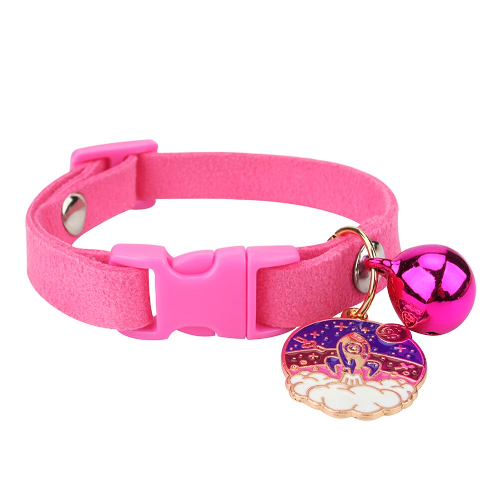 Adjustable Cat Collar, Cute Cat Bib Collar with Bells and Trinkets Pendant Pet Collar for Cats and Puppies Kitten Accessories