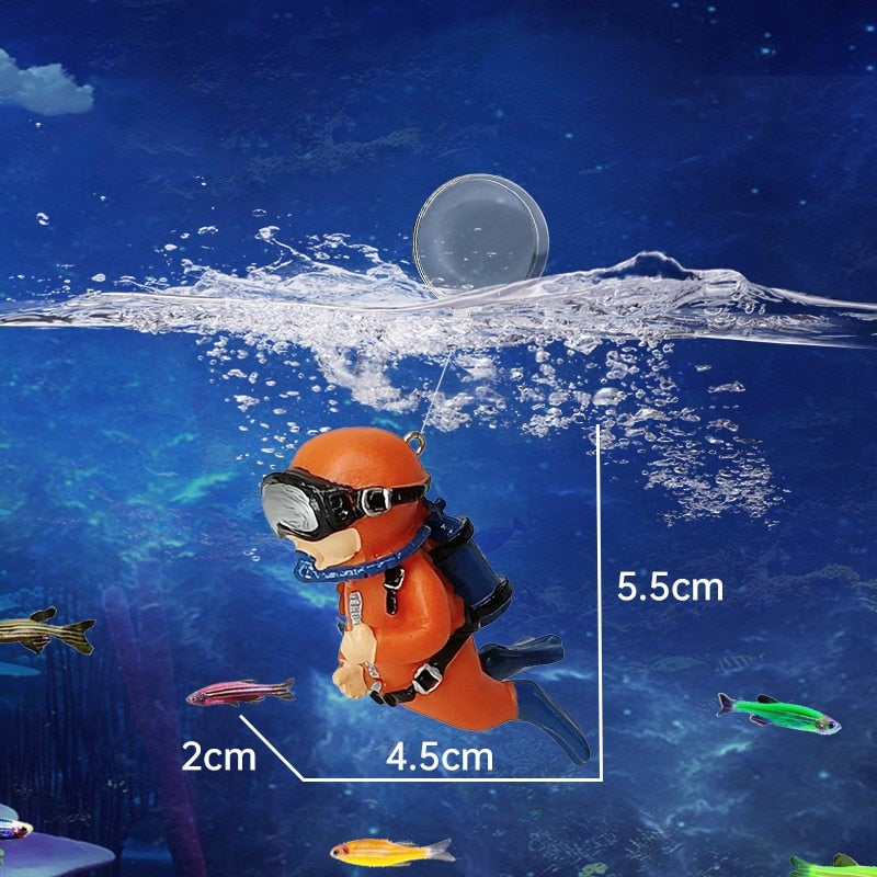 Aquarium Decoration Fish Tank Ornaments Cartoon Character Pineapple House Resin Aquarium Ornaments Floating Decoration