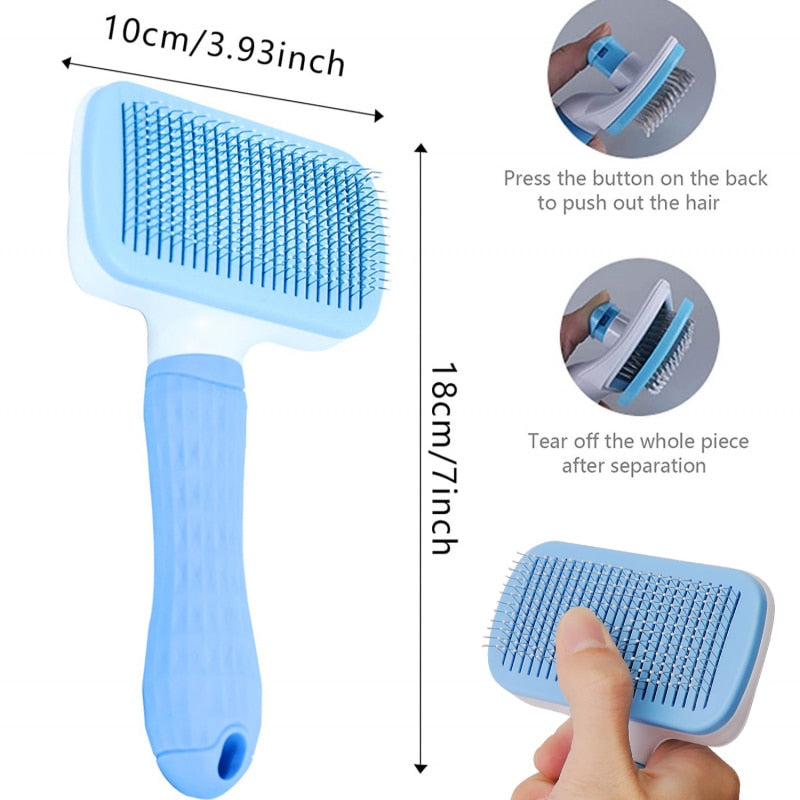 Dog Hair Removal Comb Pet Cleaning Tool Cat Dog Hair Grooming And Care Comb Remove Floating Hair Pet Bath Brush Grooming Tool