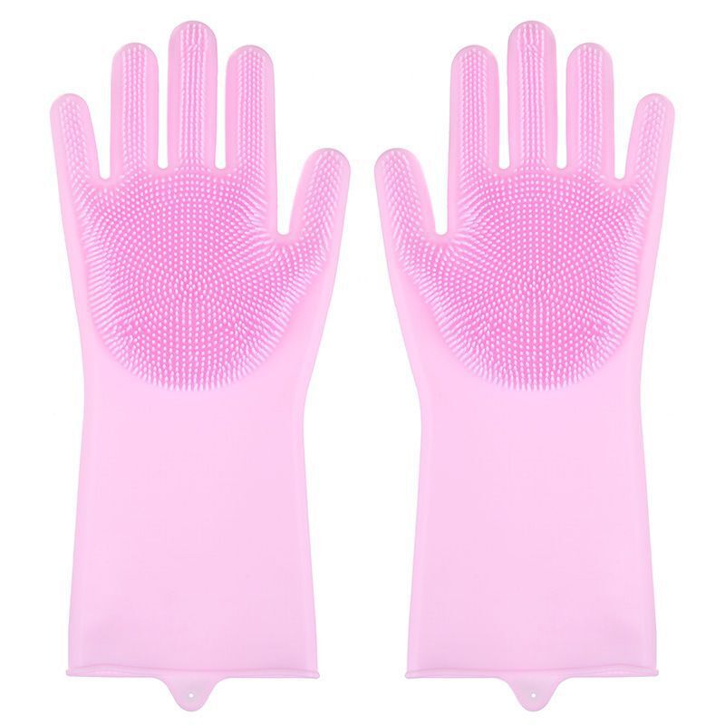Pet Grooming Cleaning Gloves Dog Cat Bathing Shampoo Glove Scrubber Magic Dishwashing Cleanner Sponge Silicon Hair Removal Glove