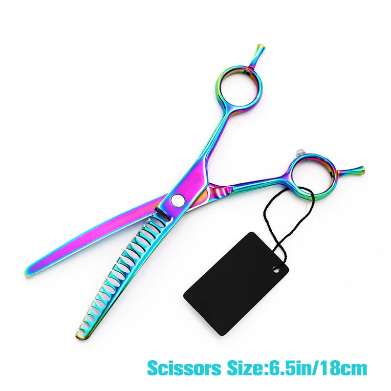 1pcs Pet Downward Curved Thinning Scissors Professional Dog Thinning Shears Dense Shark Hair Cut Cat Grooming Scissors Tools