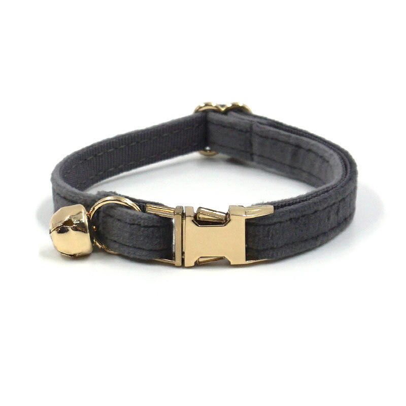 Personalized Cat Collar Velvet ID Engraving Name Tag Collar for Cat Necklace Puppy Kitten Bell Bow tie Custom Small Dog Collar