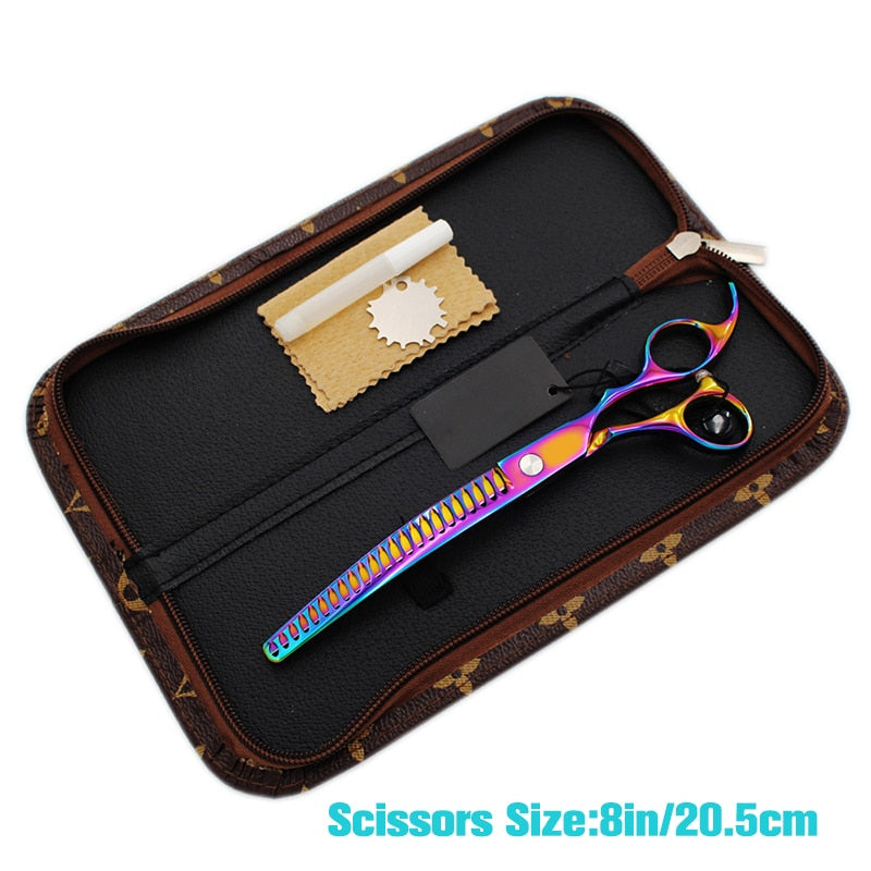 1pcs Pet Downward Curved Thinning Scissors Professional Dog Thinning Shears Dense Shark Hair Cut Cat Grooming Scissors Tools