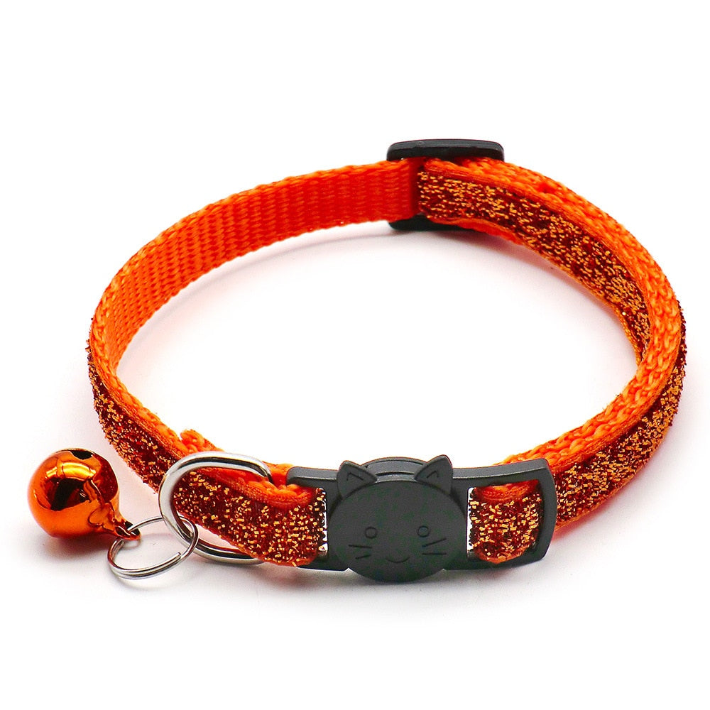 Cute Cat Collar With Fruit Pendant Adjustable Collars With Cat Head Pattern Bells Pendant Reflective Pets Collar Cat Accessories