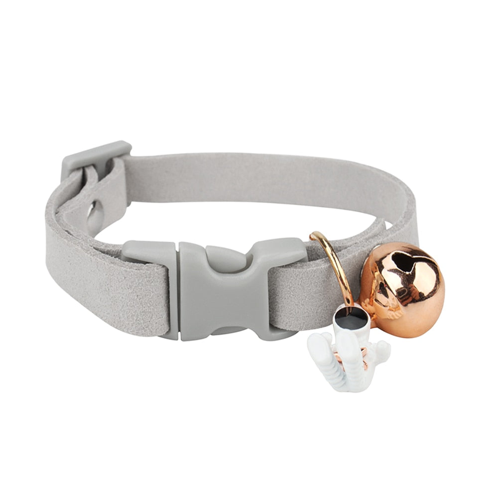 Adjustable Cat Collar, Cute Cat Bib Collar with Bells and Trinkets Pendant Pet Collar for Cats and Puppies Kitten Accessories