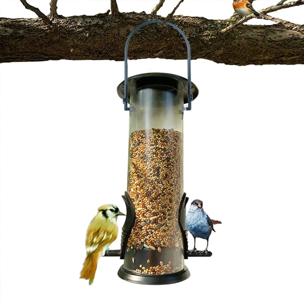Hanging Bird Feeder Outdoor Balcony PVC Metal Plus Plastic Bird Feeder