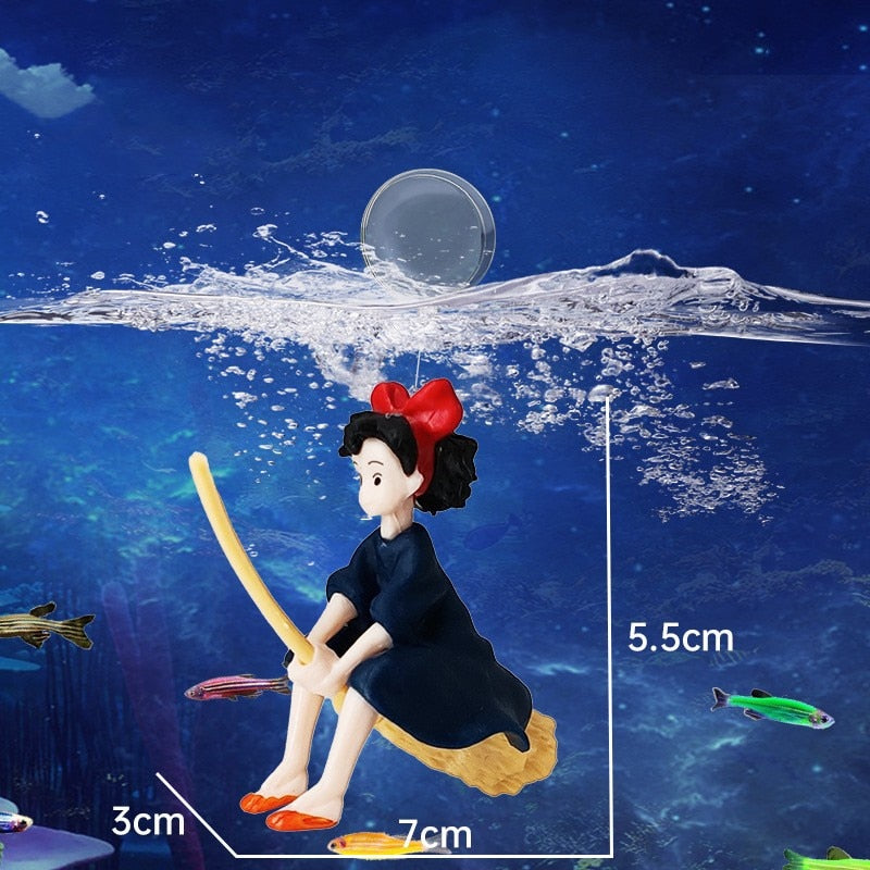 Aquarium Decoration Fish Tank Ornaments Cartoon Character Pineapple House Resin Aquarium Ornaments Floating Decoration