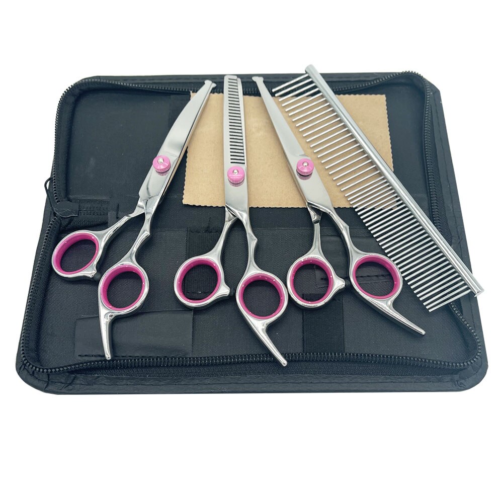 17cm Dog Grooming Scissors Set with Safety Round Tip Cat Dog Hair Cutting Tool Pet Grooming Scissors Kit for Dog Cat Hair Care