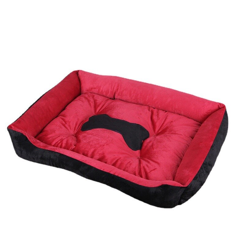 Bed for Dog Cat Pet Square Plush Kennel Medium Small Dog Sofa Bed Cushion Teddy Pet Dog Bed House Pet Supplies Accessories