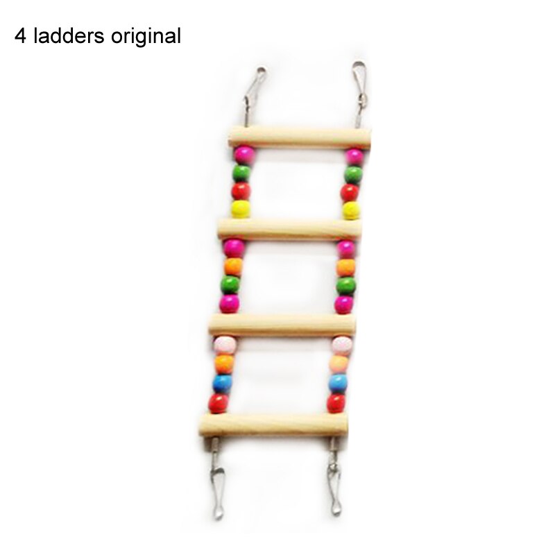 1PC Bird Toys Parrots Ladders Bird Supplies Hanging Colorful Balls Climbing with Natural Wood Toys Parrot Accessories おもちゃ