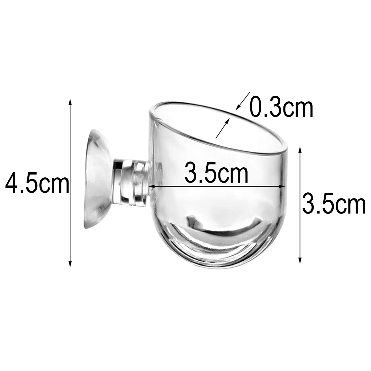 Aquarium Decoration Plant Cup Pot Acrylic Waterweed Cup with Suction Holder Mini Gardening Vase Red Worm Feeder For Fish Tank