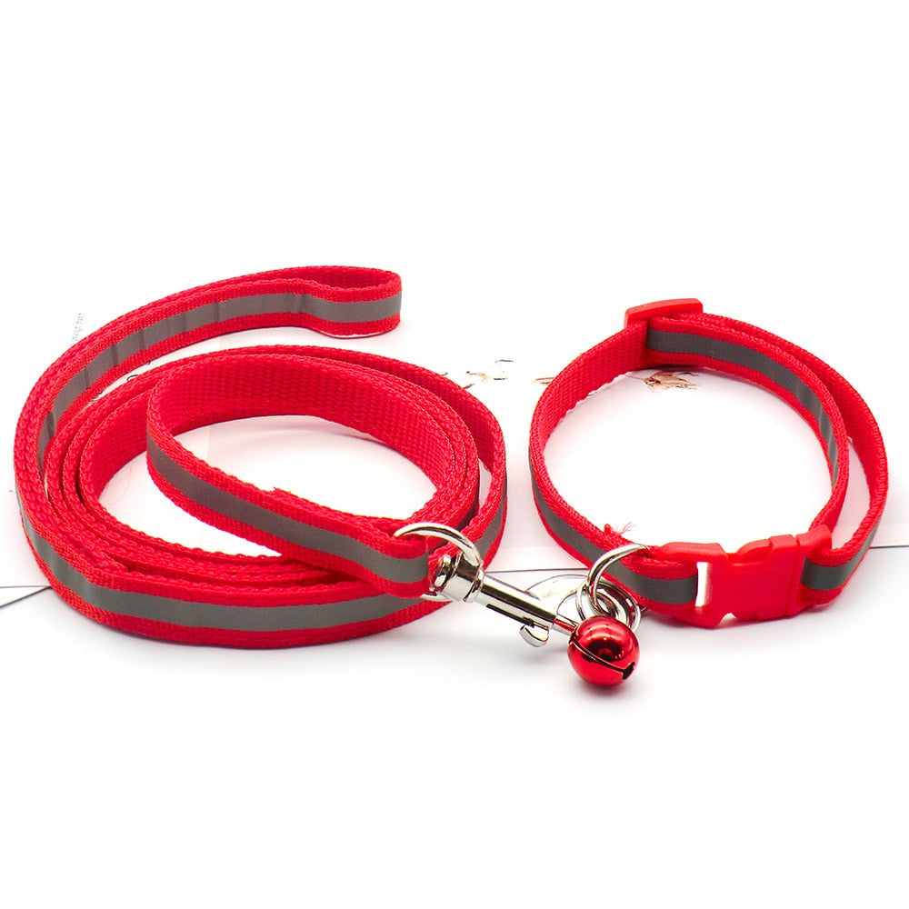 Cute Dog Paw Print Pet Traction Rope Puppy Collar Set Multiple Colors Adjustable Puppy Cat Accessories Pet Supplies 1.2M