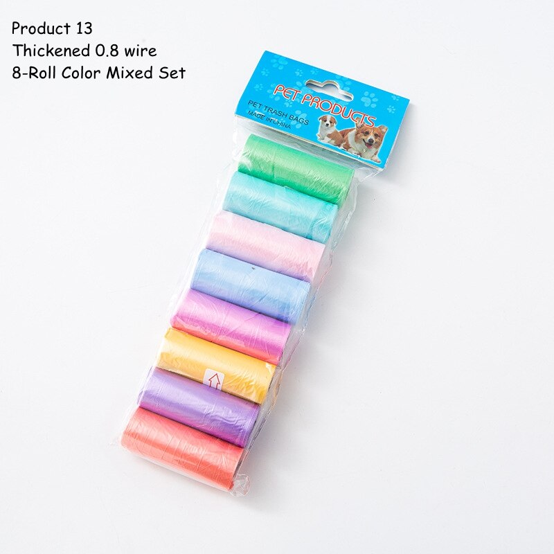 15bag/Roll Dog Cat Poop Bag Collector Pet Pick Up Degradable Garbage Bag Convenient Clean Waste Trash Bag Outdoor Pet Supplies