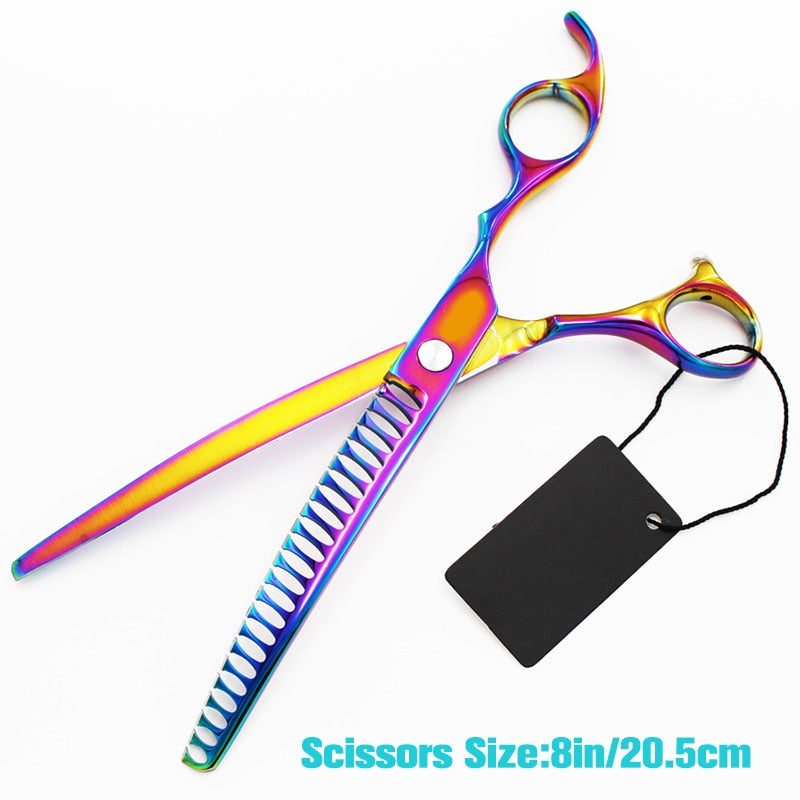 1pcs Pet Downward Curved Thinning Scissors Professional Dog Thinning Shears Dense Shark Hair Cut Cat Grooming Scissors Tools
