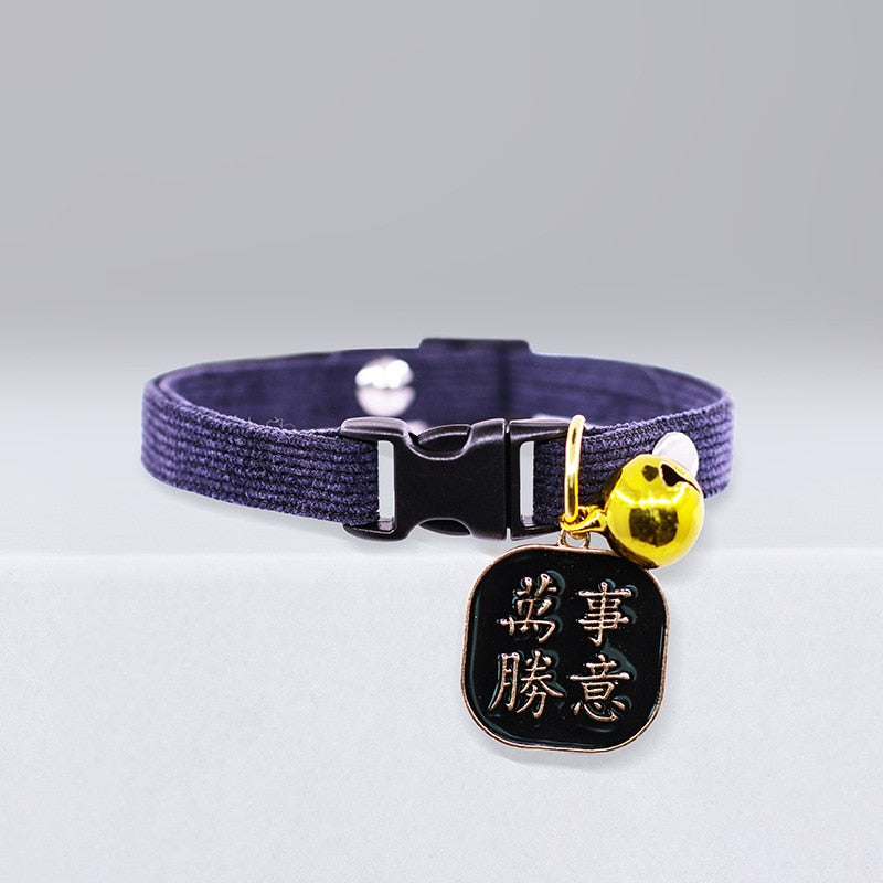 Cat Bell Collar Small Dog Teddy Necklace Adjustable Buckle Bow Tie Cat Neck Ring Pink Cherry Blossom Pendant Pet Collars Jewelry