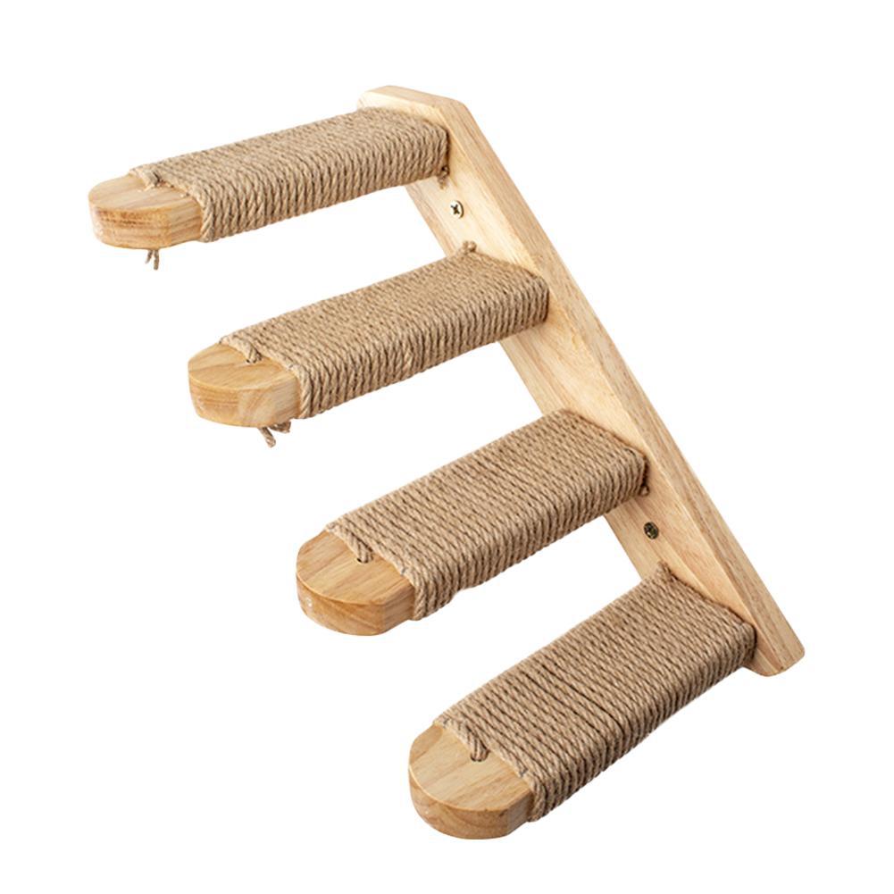 1pcWall-mounted Cat Hammock Bed Pet Furniture Kitten Wall Shelf Set Cat Perch Wooden Scratching Climbing Post Cat Tree House Toy