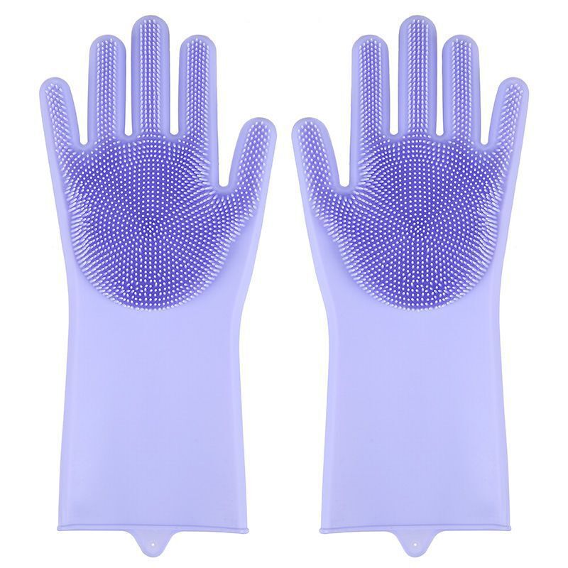 Pet Grooming Cleaning Gloves Dog Cat Bathing Shampoo Glove Scrubber Magic Dishwashing Cleanner Sponge Silicon Hair Removal Glove
