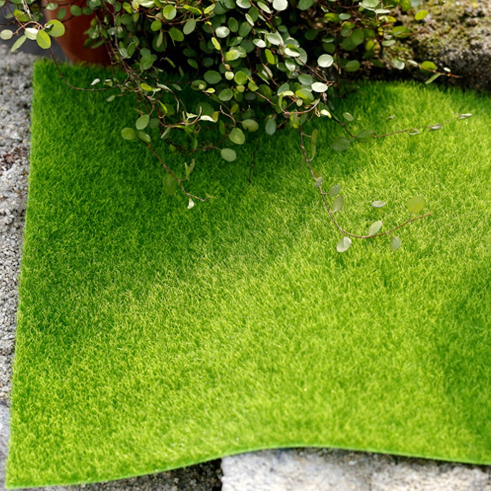 Aritificial Square Lawn Piece for Fish Tank Aquarium Microlandschaft Decoration Grass Moss Mat 15*15cm Fish Tank Decoration