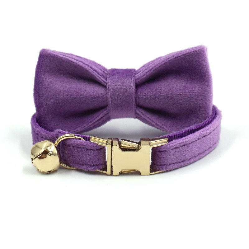 Personalized Cat Collar Velvet ID Engraving Name Tag Collar for Cat Necklace Puppy Kitten Bell Bow tie Custom Small Dog Collar