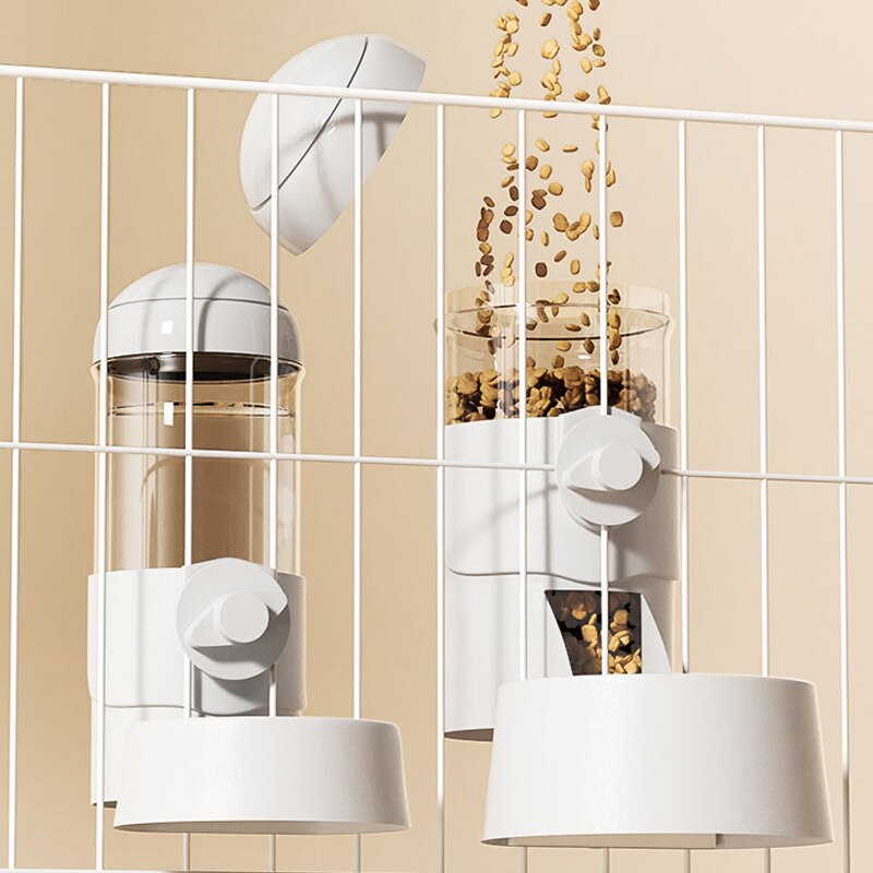 Pet Food Bowl Can Hang Stationary Dog for Cat Cage Feeder Bowls Dogs Hanging Bowls Puppy Rabbit Kitten Birds Feeder Dispenser