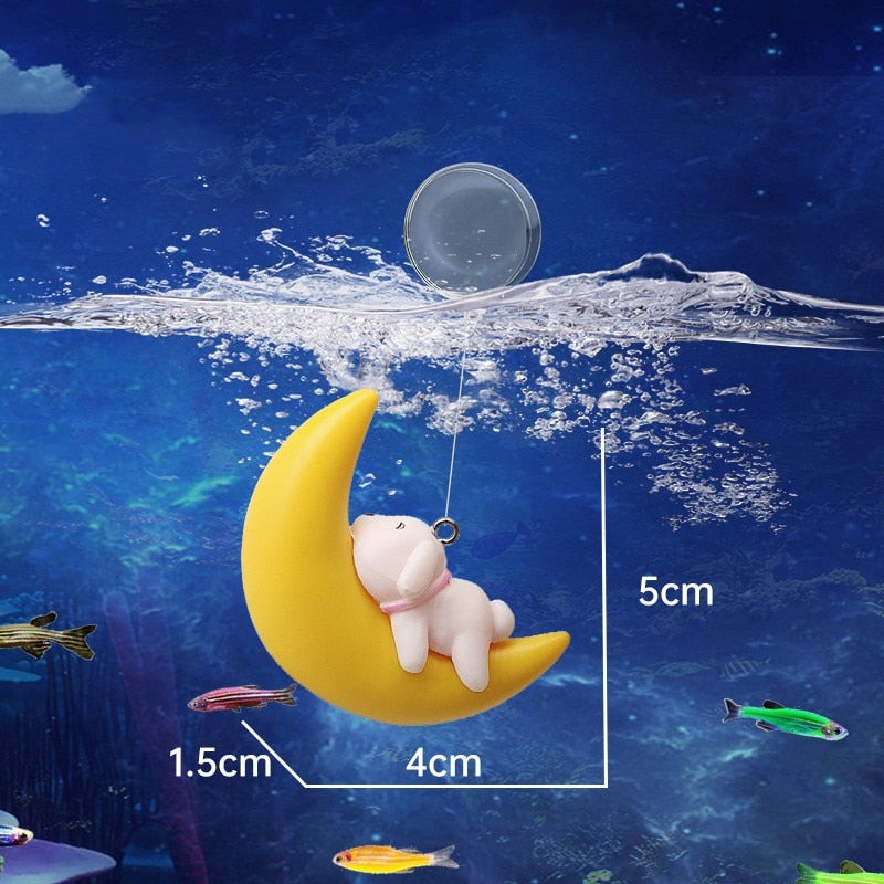 Aquarium Decoration Fish Tank Ornaments Cartoon Character Pineapple House Resin Aquarium Ornaments Floating Decoration