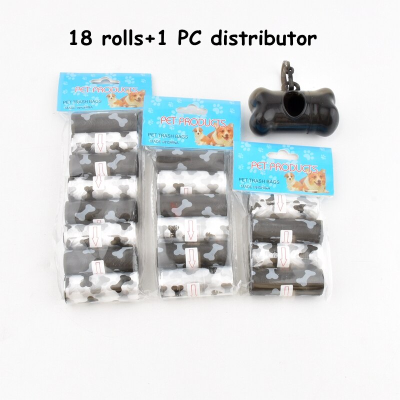 15bag/Roll Dog Cat Poop Bag Collector Pet Pick Up Degradable Garbage Bag Convenient Clean Waste Trash Bag Outdoor Pet Supplies