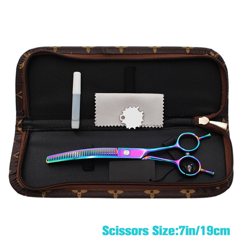 1pcs Pet Downward Curved Thinning Scissors Professional Dog Thinning Shears Dense Shark Hair Cut Cat Grooming Scissors Tools