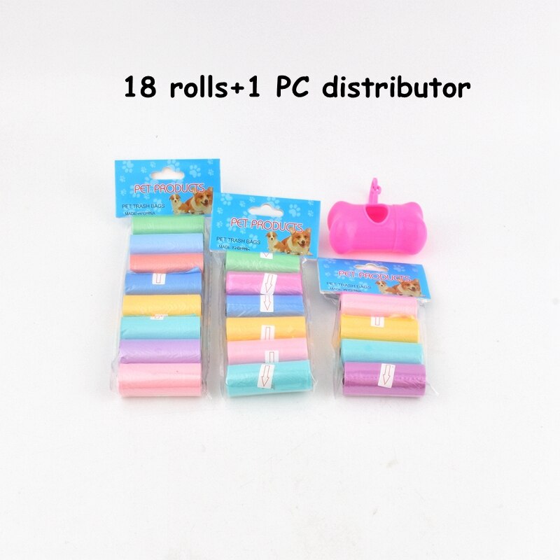 15bag/Roll Dog Cat Poop Bag Collector Pet Pick Up Degradable Garbage Bag Convenient Clean Waste Trash Bag Outdoor Pet Supplies