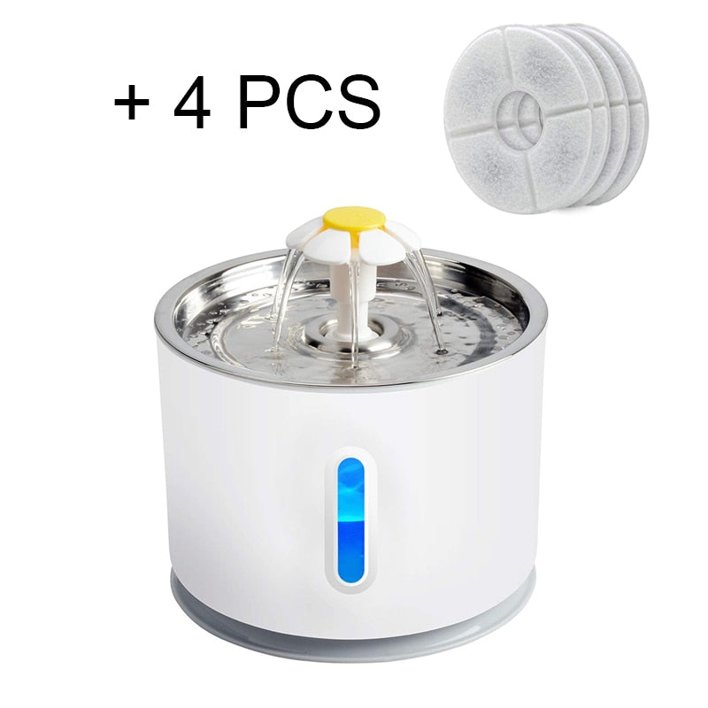 Cat Water Fountain Dog Drink Bowl Active Carbon Filter Automatic Pet Drinking Electric Dispenser Bowls Cats Drinker USB Powered