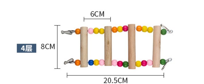 1PC Bird Toys Parrots Ladders Bird Supplies Hanging Colorful Balls Climbing with Natural Wood Toys Parrot Accessories おもちゃ
