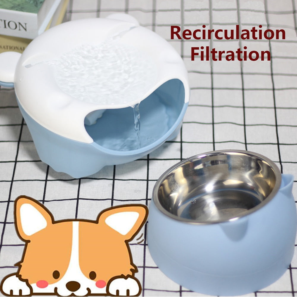 Automatic Cat Water Fountain USB Electric Mute Water Feeder Drinker Bowl Pet Drinking Dispenser Drinker for Cats Water Filter