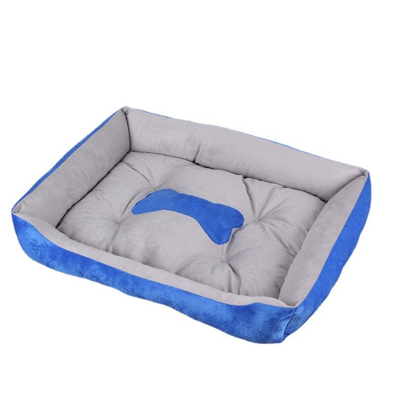 Bed for Dog Cat Pet Square Plush Kennel Medium Small Dog Sofa Bed Cushion Teddy Pet Dog Bed House Pet Supplies Accessories