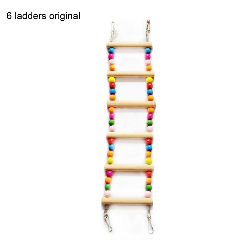 1PC Bird Toys Parrots Ladders Bird Supplies Hanging Colorful Balls Climbing with Natural Wood Toys Parrot Accessories おもちゃ