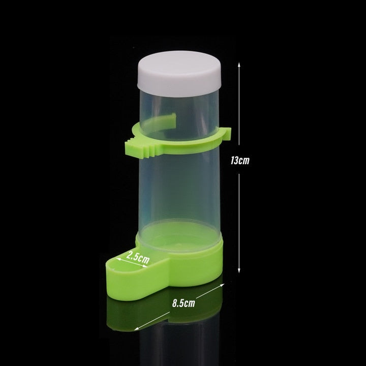 Pet Bird Automatic Drinker Feeder Bird Parrot Food Bottle Bird Cage Parrot Feeding Tool Automatic Feeder and Drinkers 1 Pcs